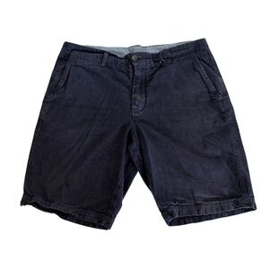 English Laundry Mens 34 Navy Blue Dotted Chino Shorts Polka Dot Vacation Summer